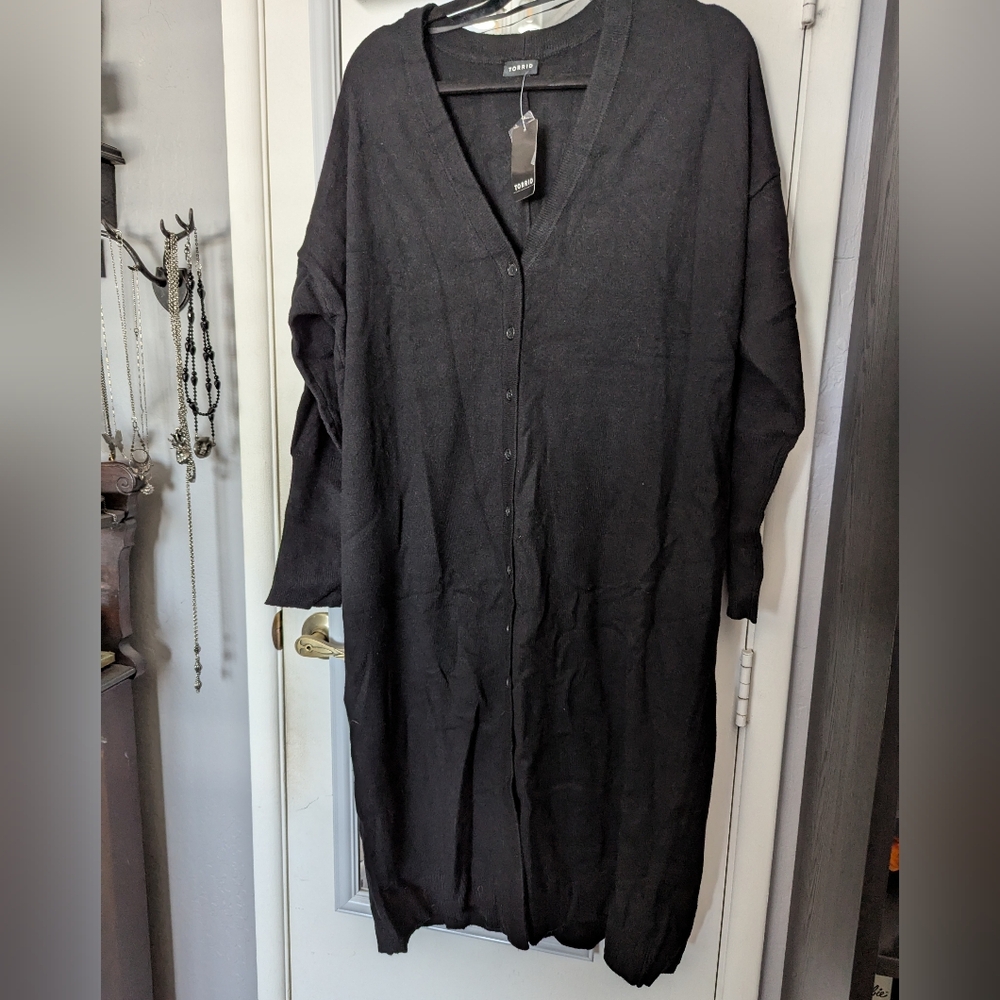Black Women's Long Sweater